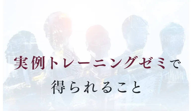実例トレーニングゼミで得られること